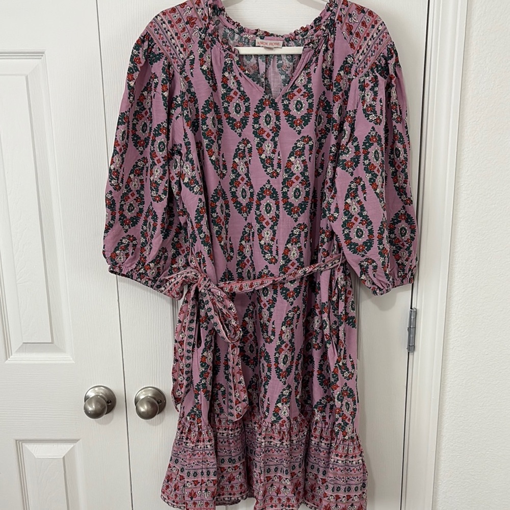 Knox Rose Purple Paisley Floral Dress
